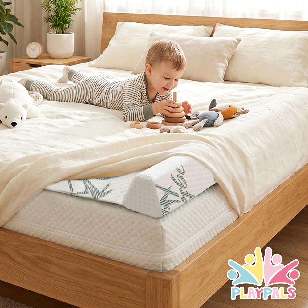 PlayPals Bed Bumper w/ Under-sheet Flap, 2 Pack Foam Bed Rails for Toddlers