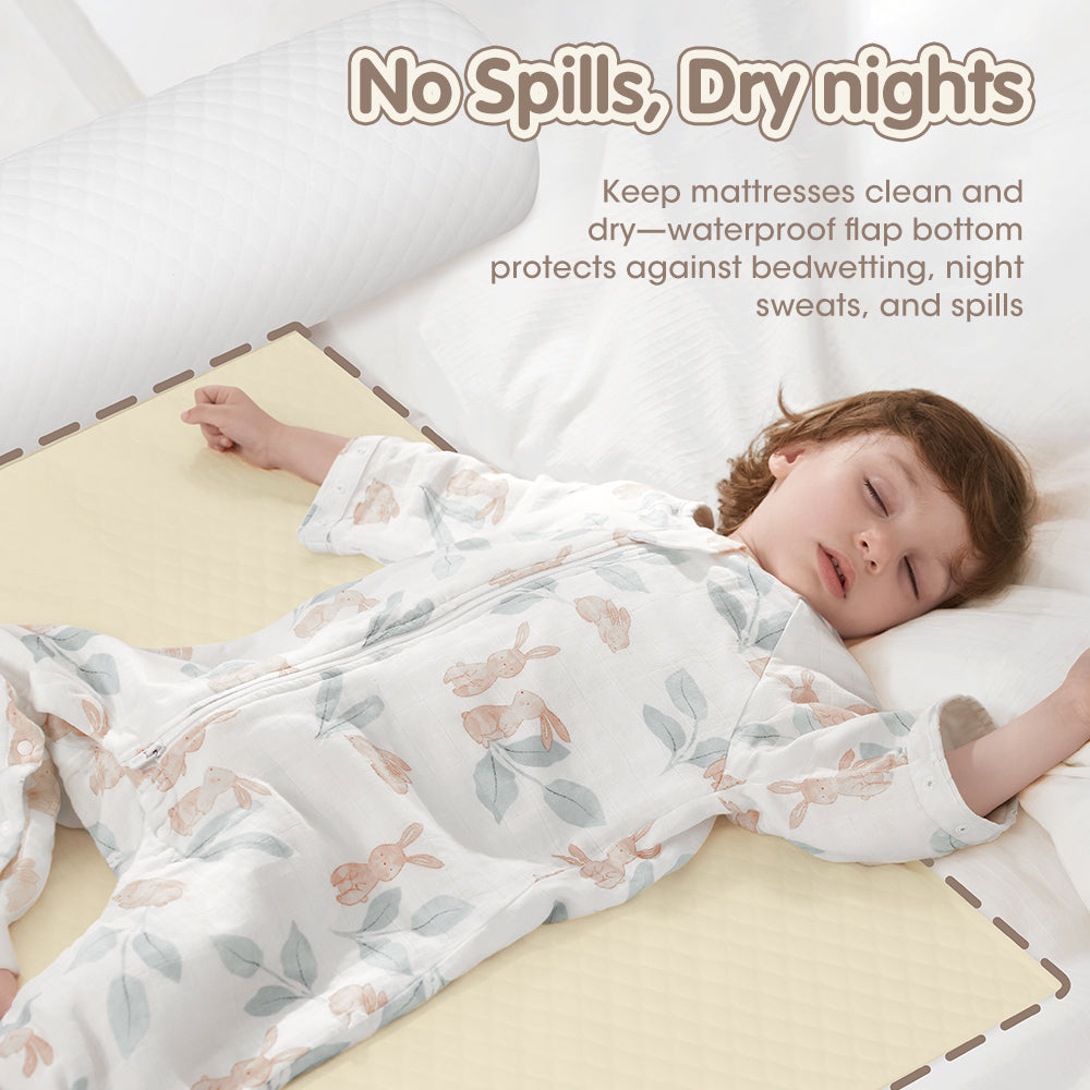 PlayPals Toddlers Bed Bumper 2 Pack w/ Waterproof Flap Bottom & Handle - Sunyee