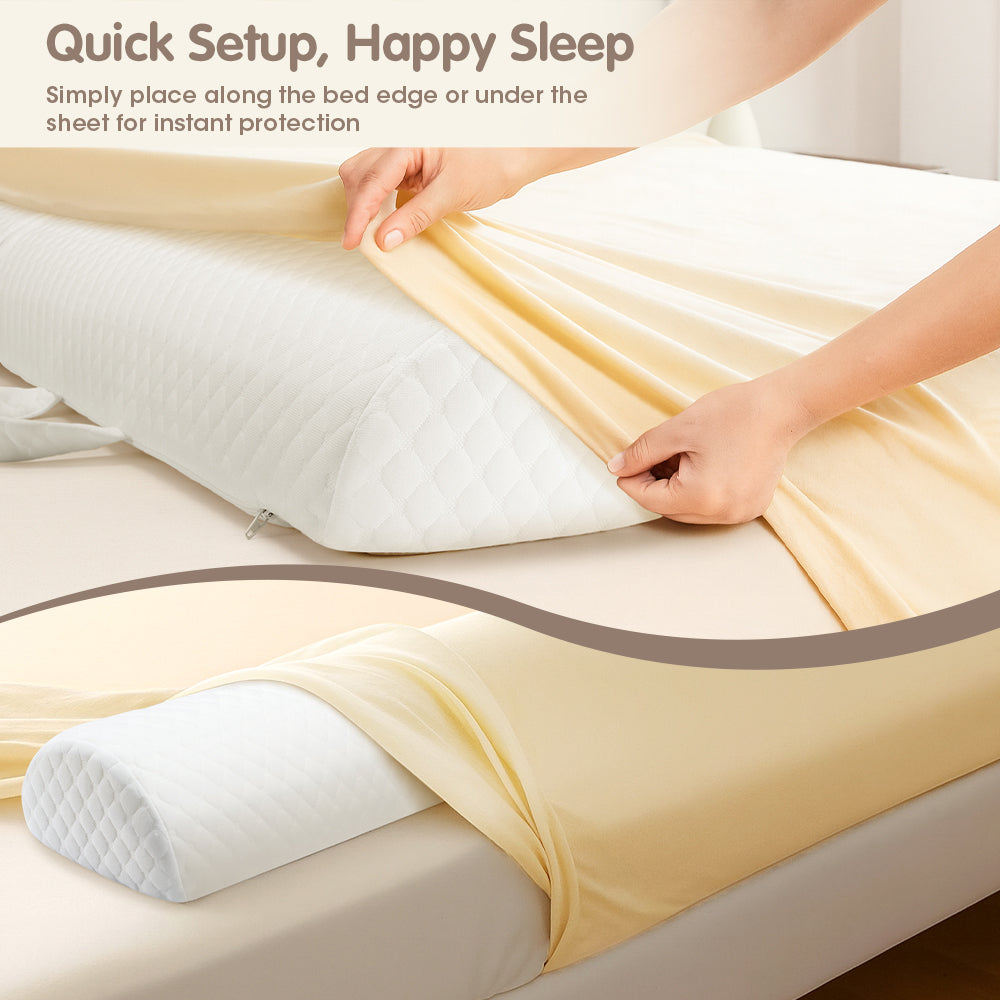 PlayPals Toddlers Bed Bumper 2 Pack w/ Waterproof Flap Bottom & Handle - Sunyee