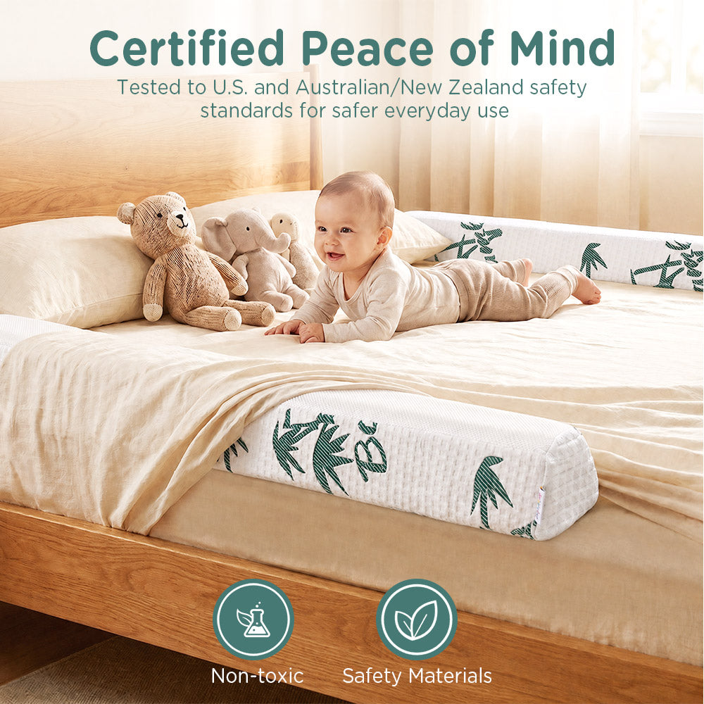 PlayPals 2 Pack Bed Bumper Bed Rails for Toddlers Non-Slip Bottom