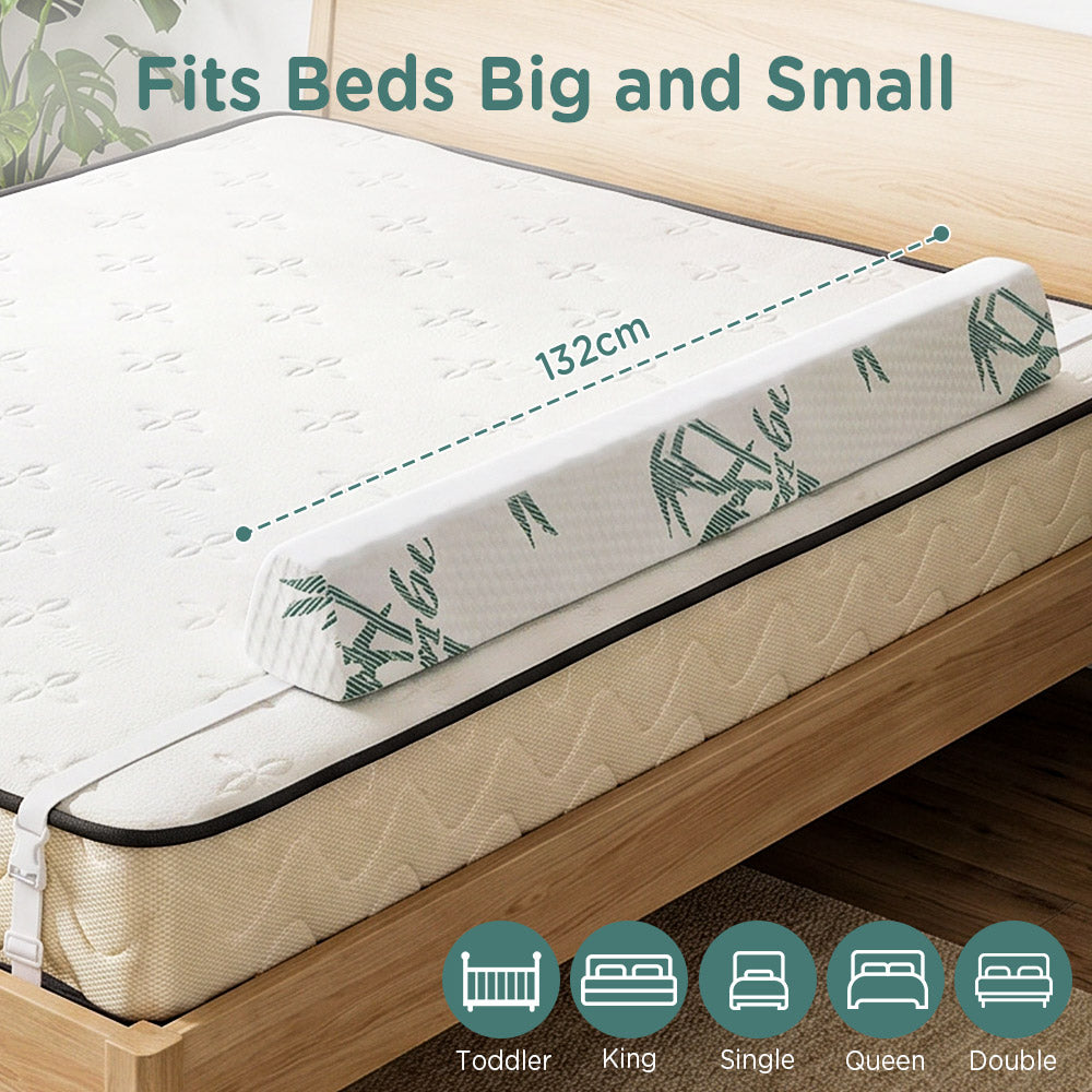 PlayPals Bed Bumper w/ Adjustable Straps, 2 Pack Foam Bed Rails for Toddler