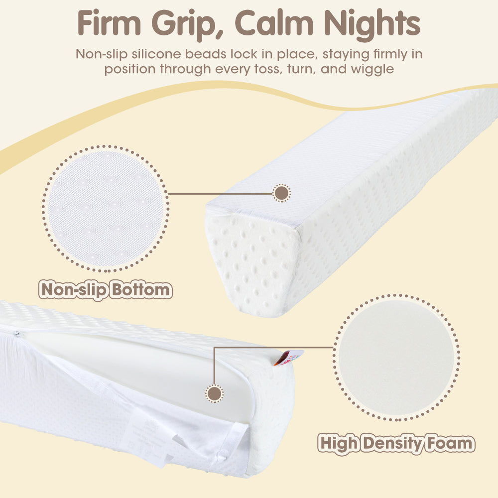 PlayPals Toddlers Bed Bumper 2 Pack 132CM Foam Safety Bed Guard Rail - Sunyee