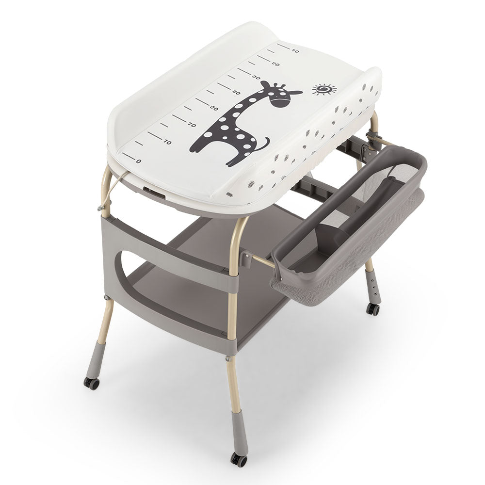 PlayPals Foldable Baby Bathtub with Changing Table w/ Wheels Diaper Change - Sunyee