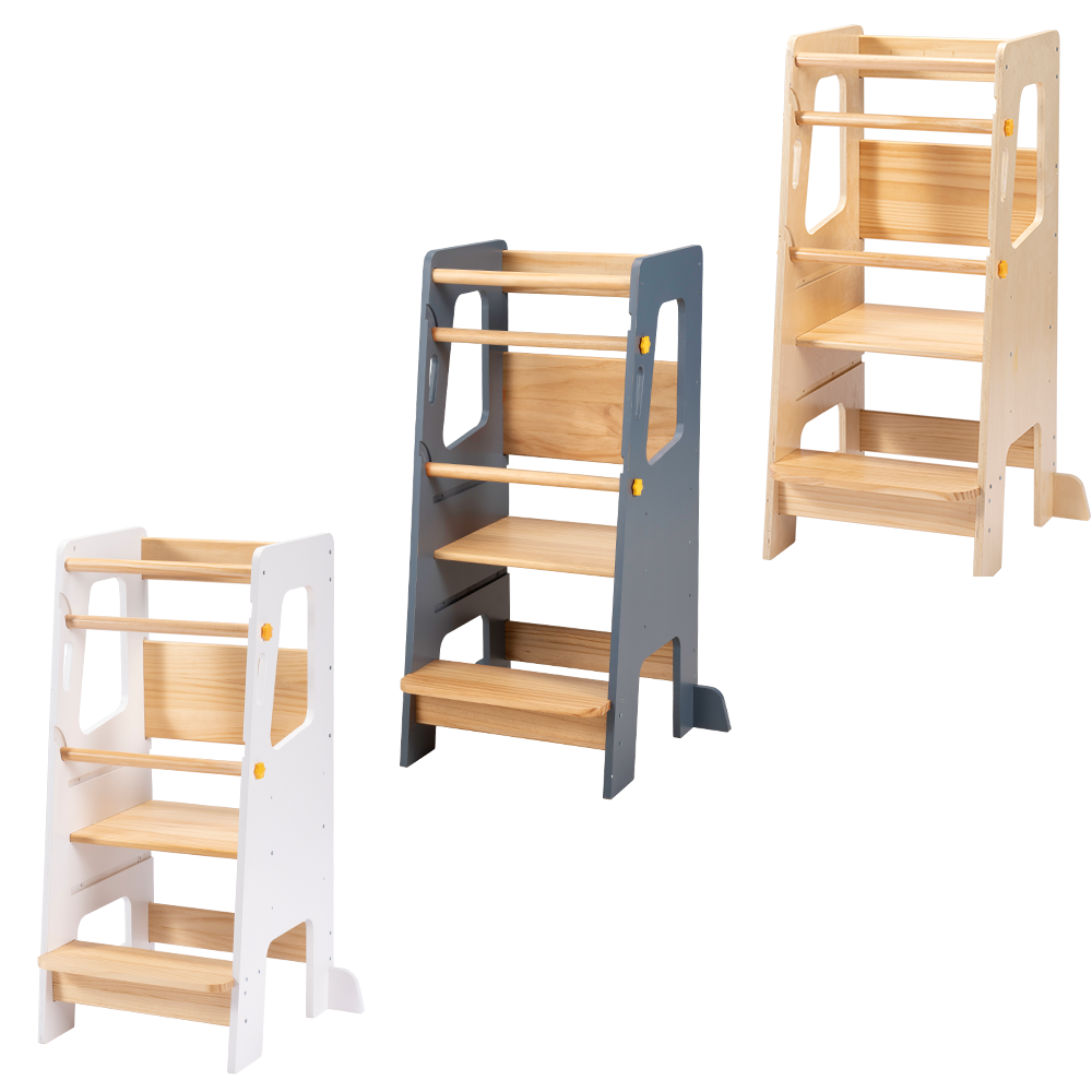 PlayPals Toddler Learning Tower Adjustable Height Step Stool Anti-Slip - Sunyee