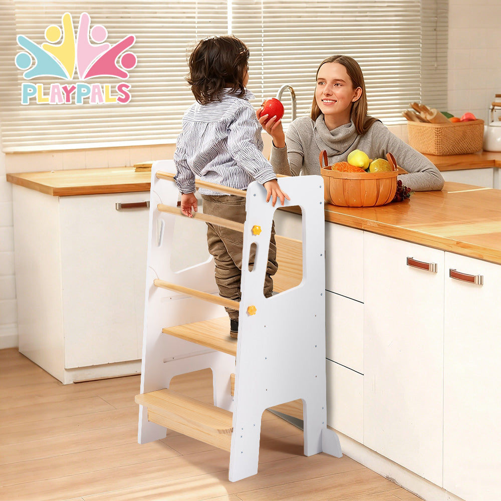 PlayPals Toddler Learning Tower Adjustable Height Step Stool Anti-Slip - Sunyee