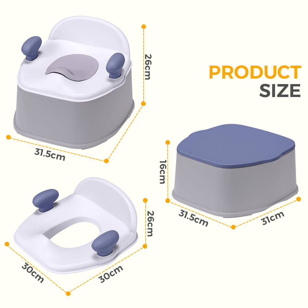 PlayPals 3-in-1 Potty Training Toilet with Interactive Musical Mat - Sunyee