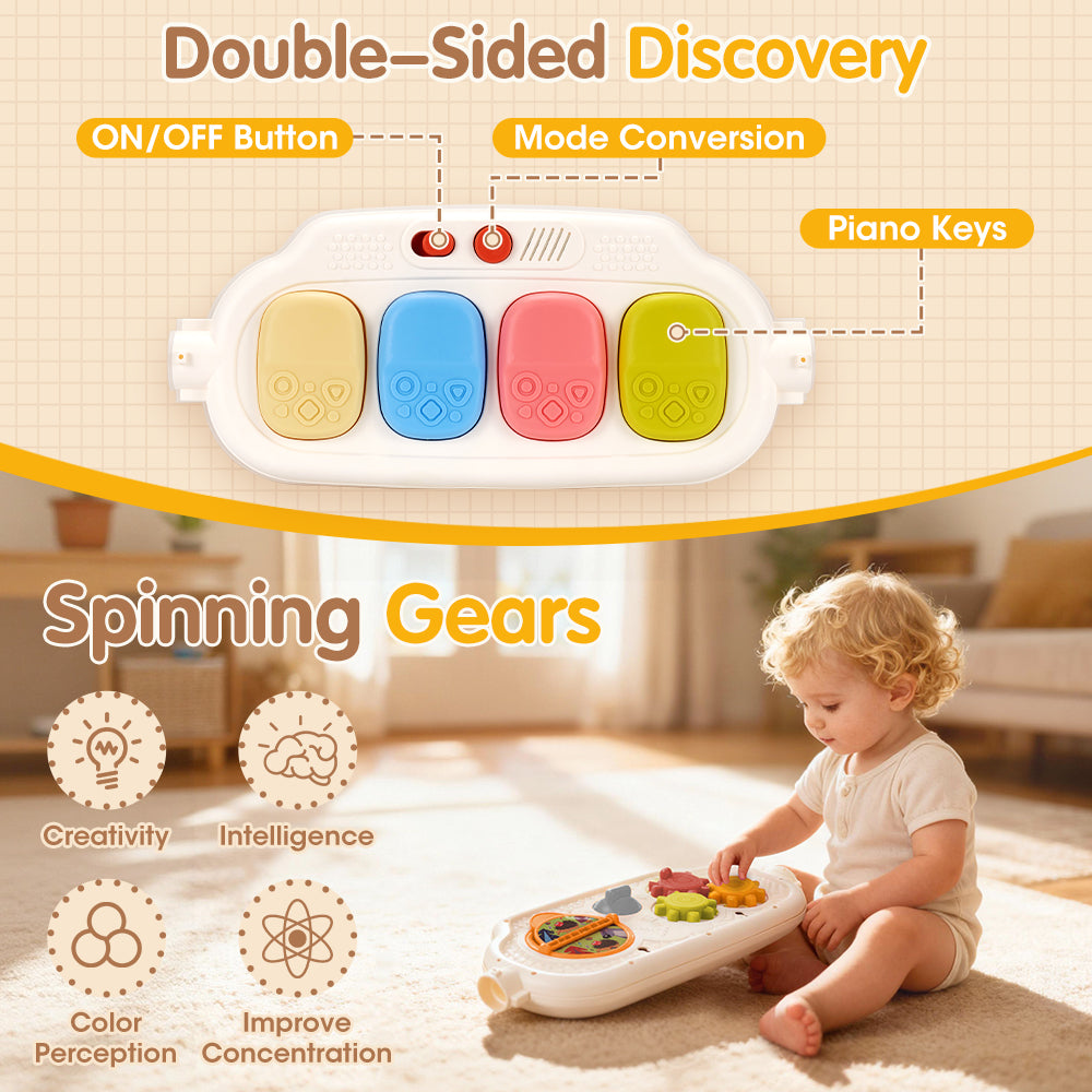 PlayPals 7-in-1 Baby Play Mat Tummy Time Activity Mat with Play Piano - Sunyee
