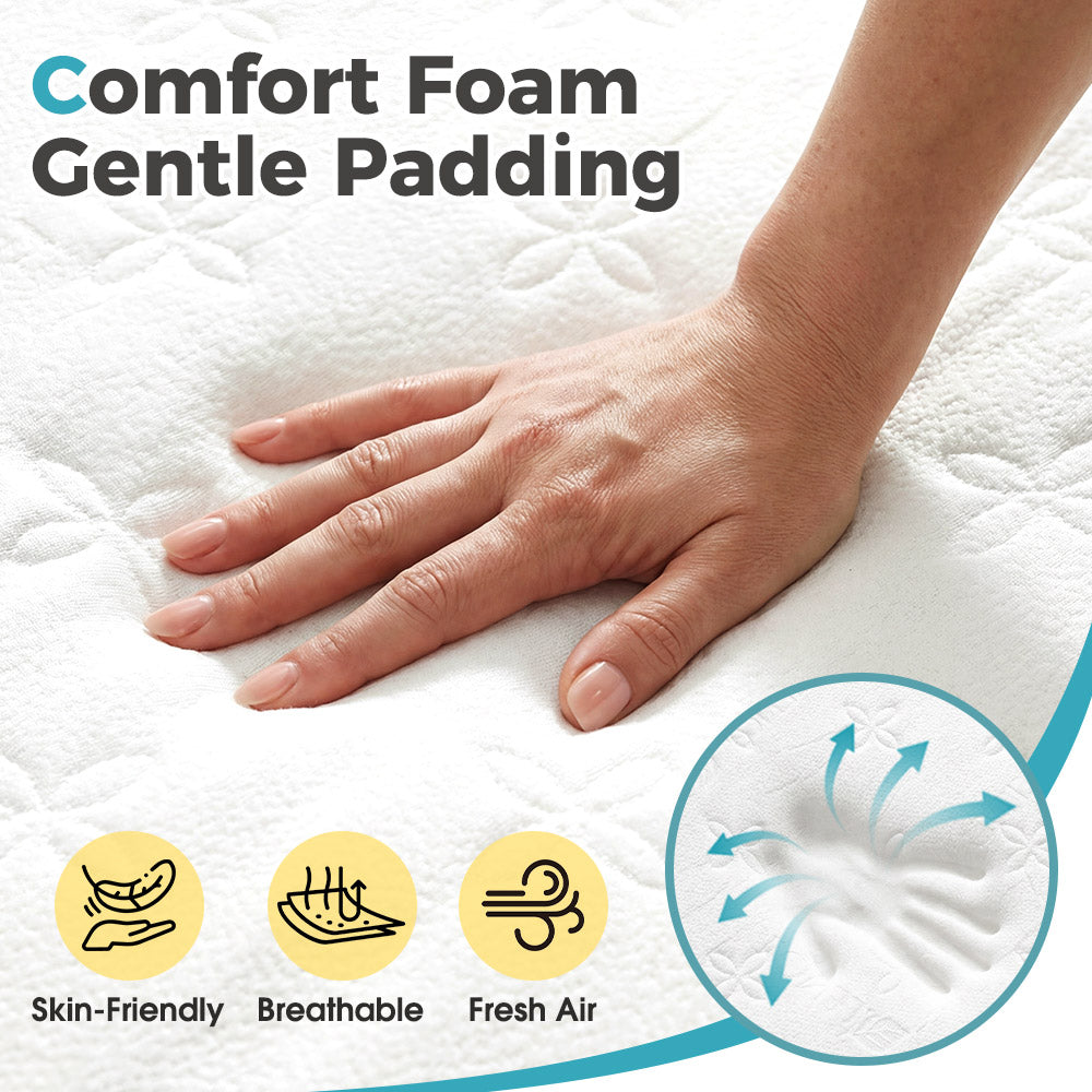 PlayPals Pocket Spring Mattress Plush Foam Medium Firm for Children Adults