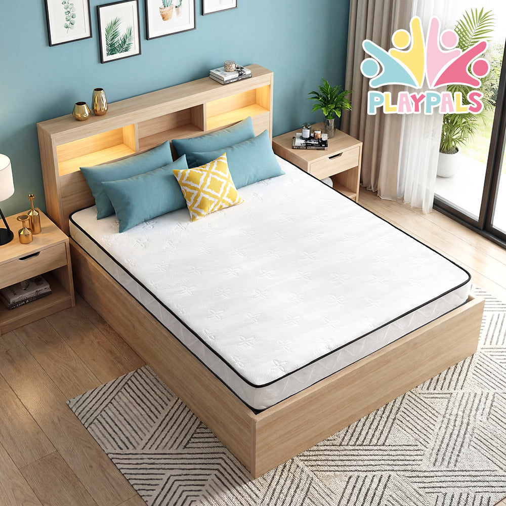 PlayPals Pocket Spring Mattress Plush Foam Medium Firm for Children Adults