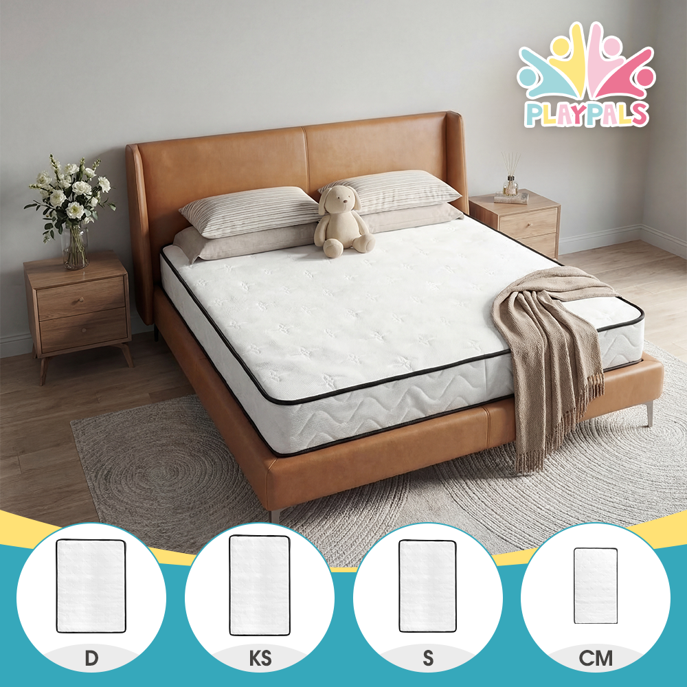 PlayPals Pocket Spring Mattress Plush Foam Medium Firm for Children Adults - Sunyee