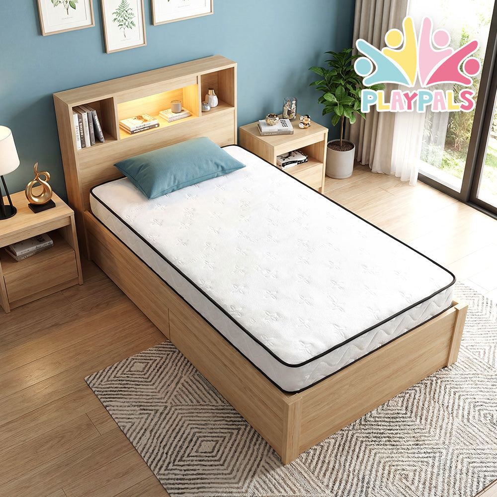 PlayPals Pocket Spring Mattress Plush Foam Medium Firm for Children Adults