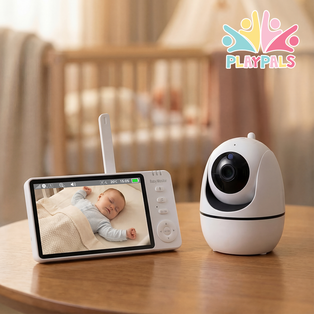PlayPals 5" Baby Monitor with Camera No WiFi Night Vision 300m Long Range - Sunyee