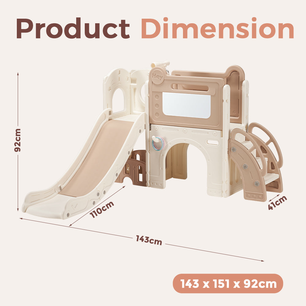 PlayPals 9-in-1 Toddler Slide Set Sport & Art Set Indoor Outdoor Playground - Sunyee