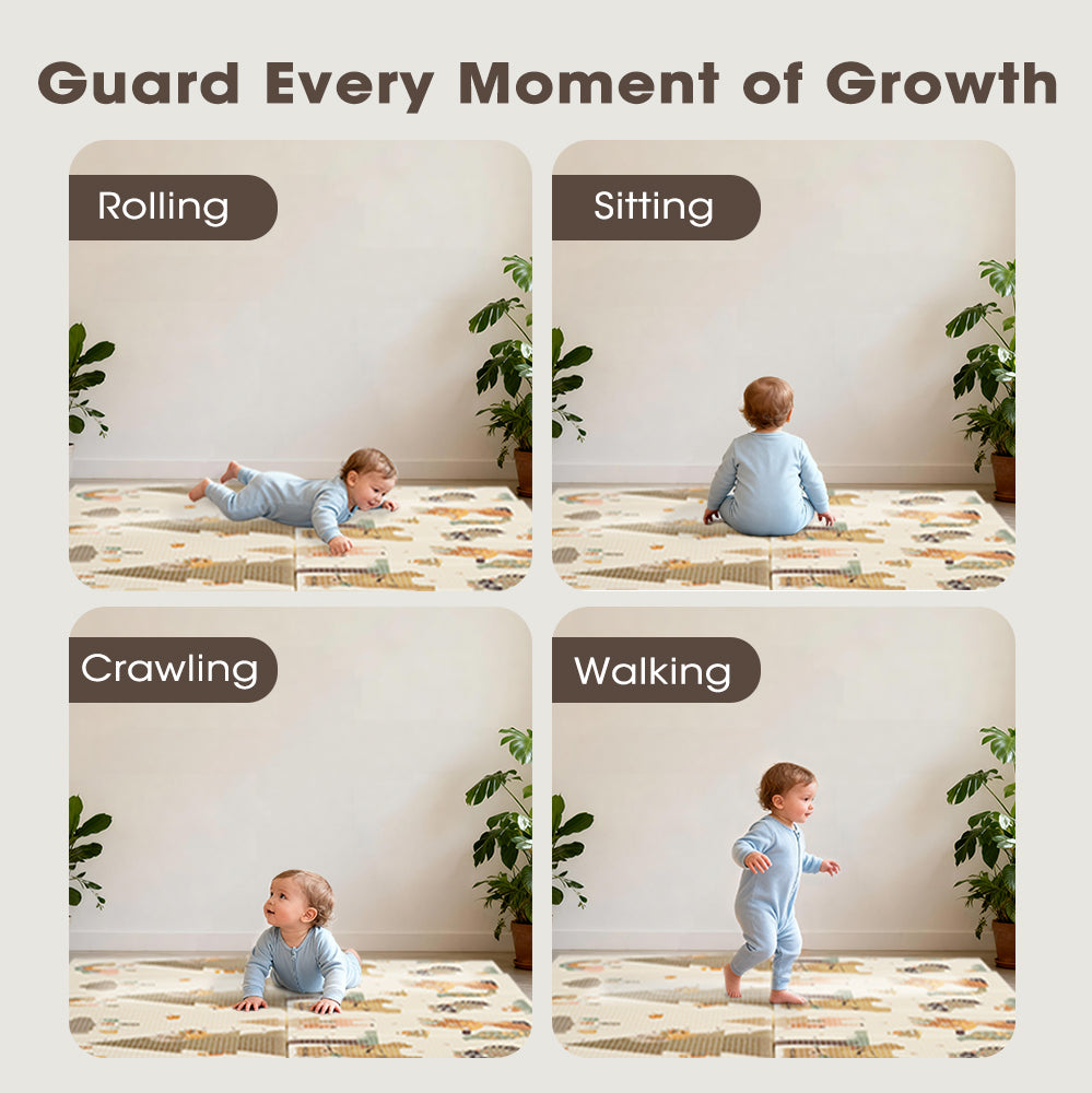 Playpals Kids Play Mat 2CM Thick Baby Crawling Foldable Pad XPE Foam Non-slip