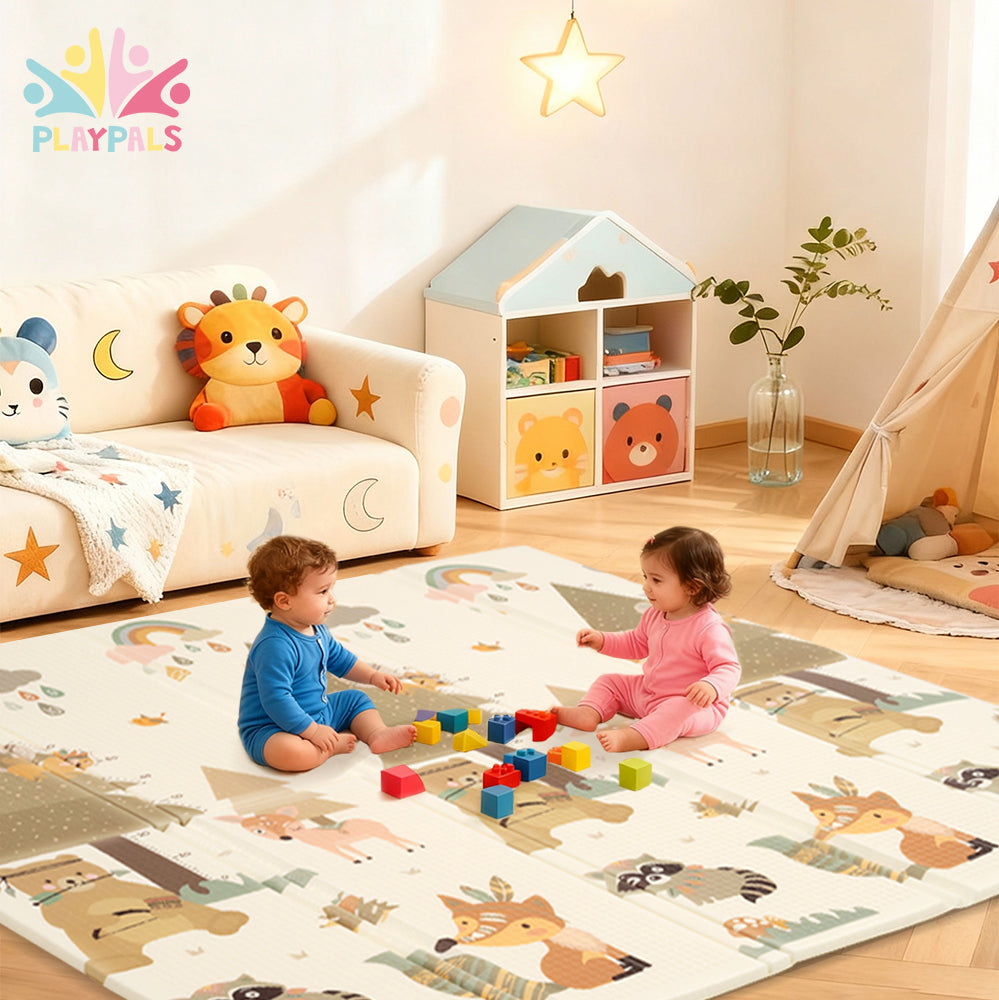 Playpals Kids Play Mat 2CM Thick Baby Crawling Foldable Pad XPE Foam Non-slip