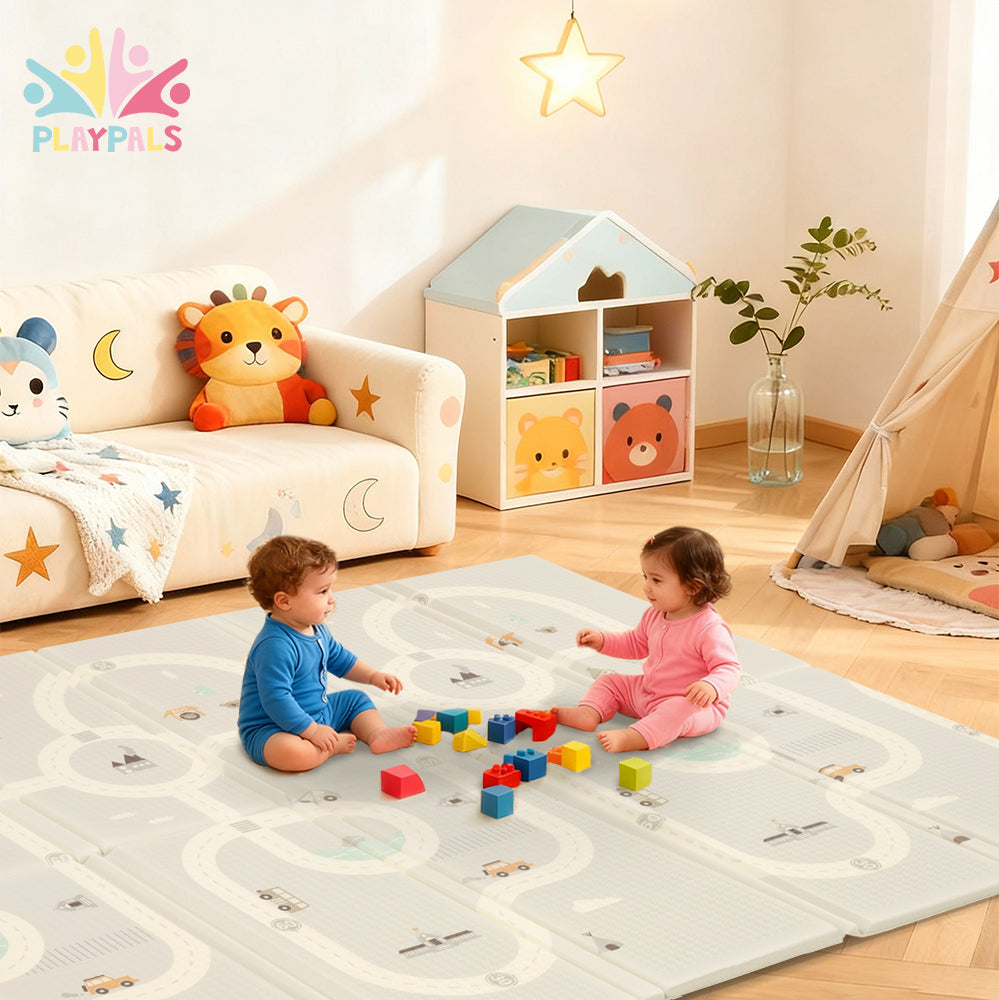 Playpals Kids Play Mat 2CM Thick Baby Crawling Foldable Pad XPE Foam Non-slip
