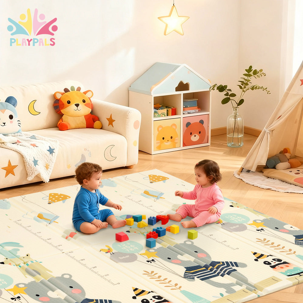 Playpals Kids Play Mat 2CM Thick Baby Crawling Foldable Pad XPE Foam Non-slip