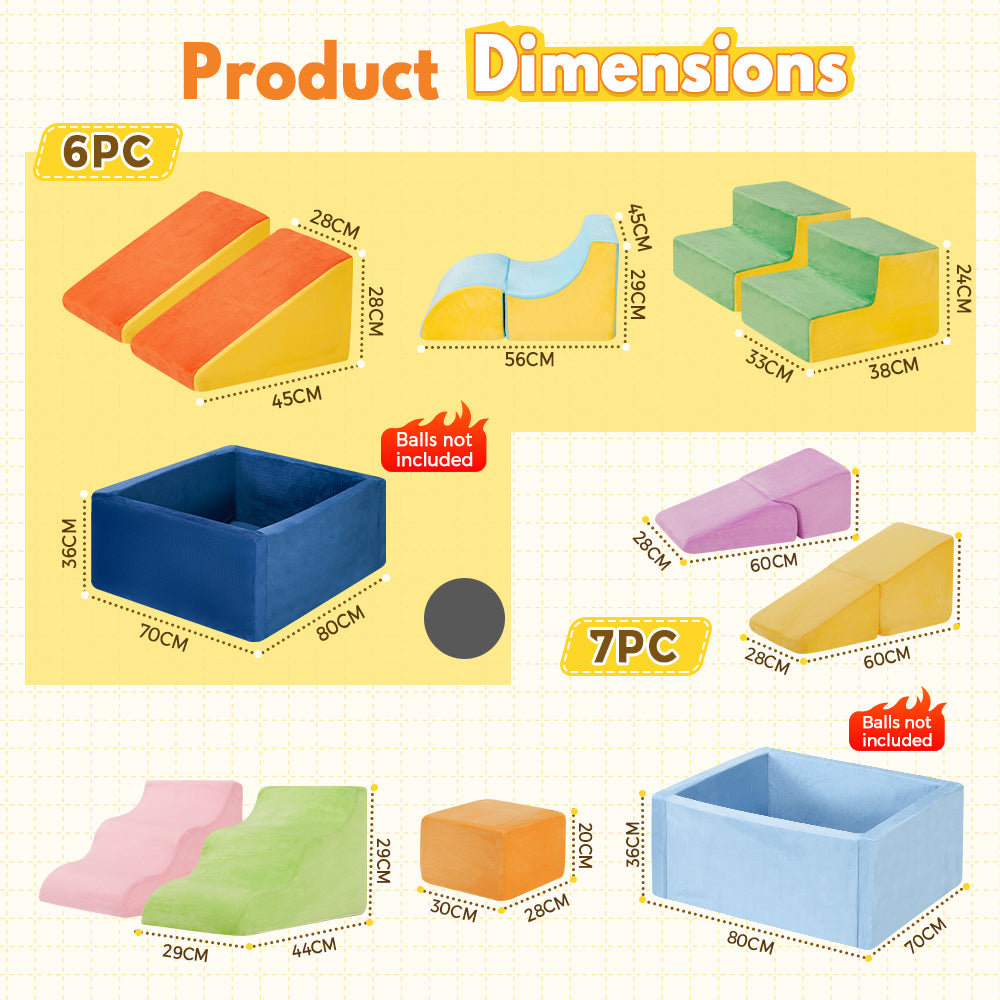 Playpals Kids Foam Climbing Blocks Set Climb & Crawl Activity Toys - Sunyee