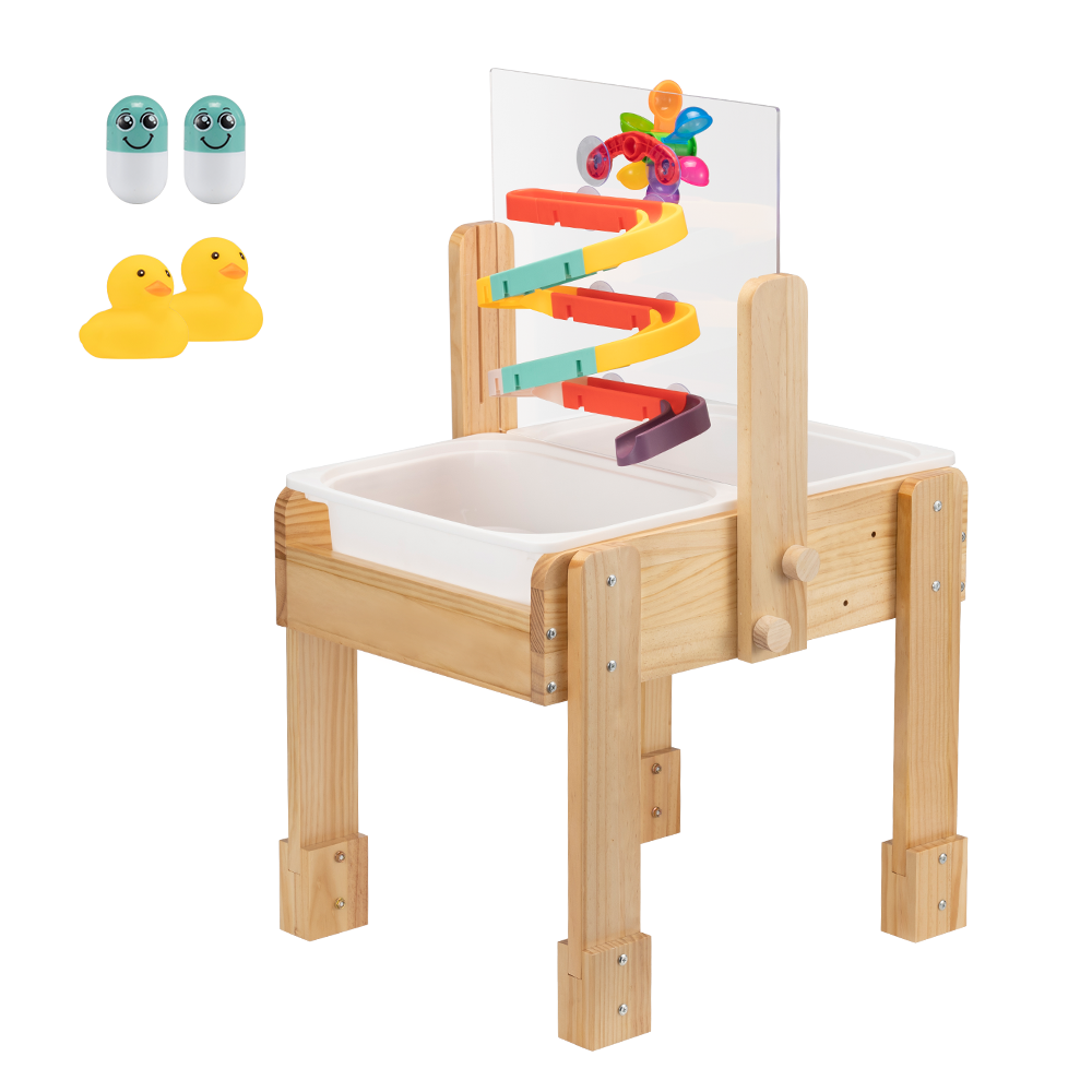 PlayPals Sensory Table Kids Water Table w/ 2 Storage Bins & Water Track Toys - Sunyee