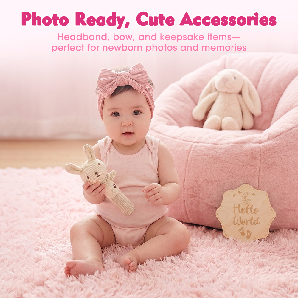 Playpals 26Pcs Newborn Baby Gift Set Bodysuits/Cloth/Comforter/Bib/Socks/Mittens - Sunyee