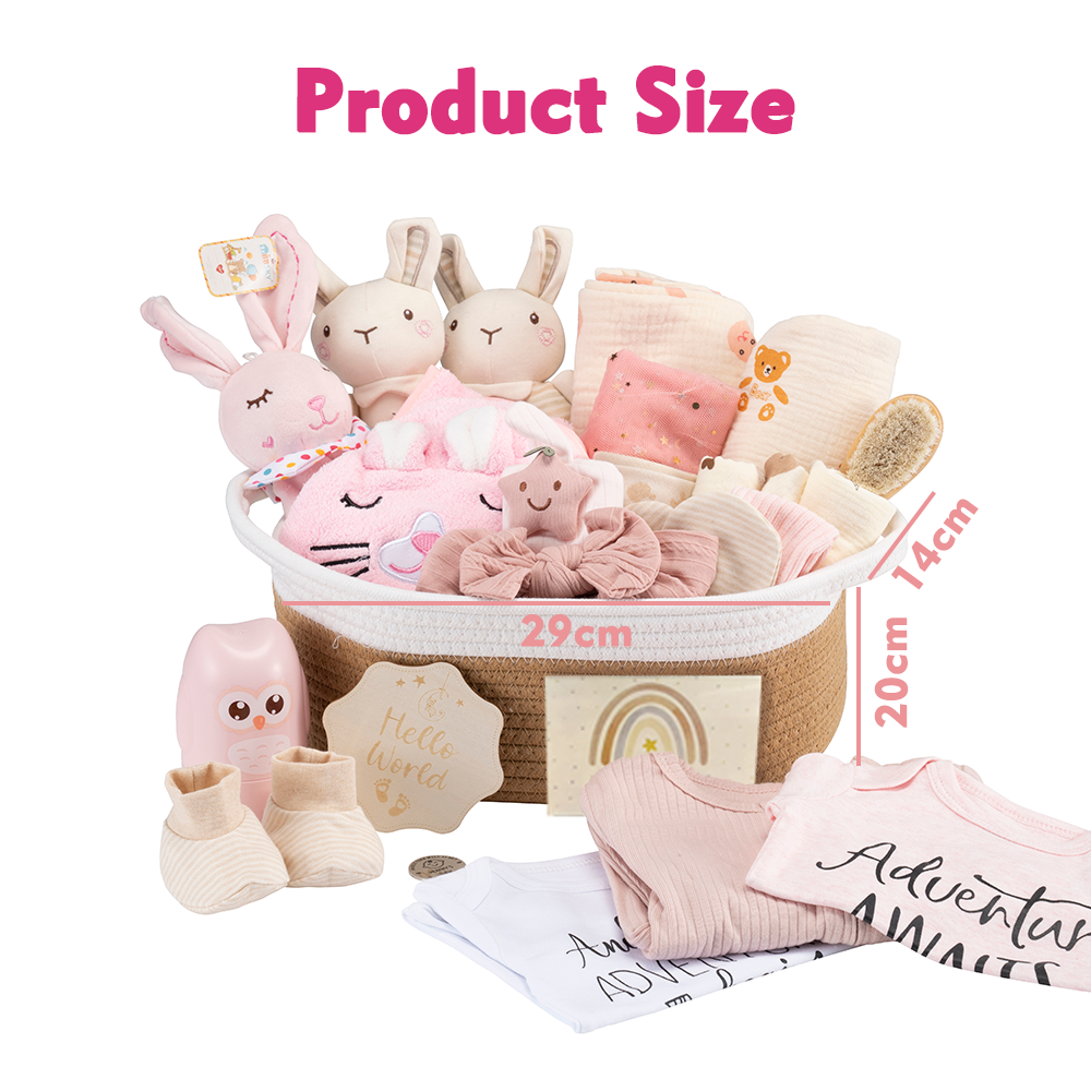 Playpals 26Pcs Newborn Baby Gift Set Bodysuits/Cloth/Comforter/Bib/Socks/Mittens - Sunyee