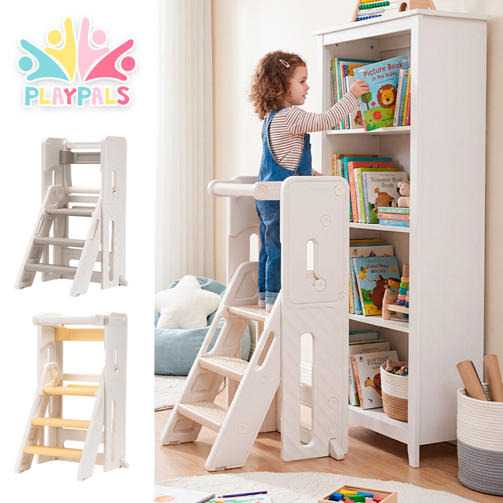 PlayPals Foldable Toddler Tower Adjustable Height Kitchen Step Stool - Sunyee
