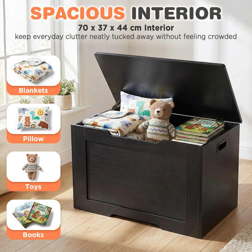 PlayPals 120L Kids Toy Box Storage Chest Particle Board Bench