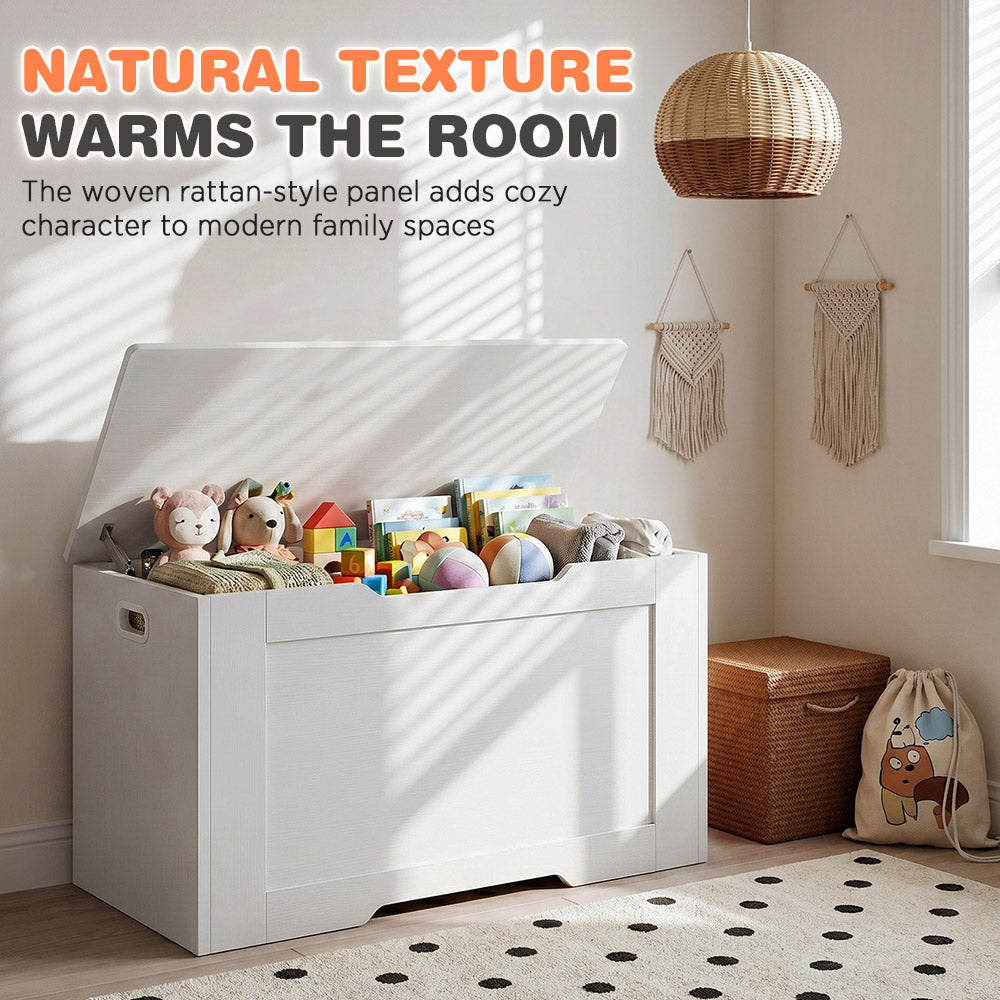 PlayPals 120L Kids Toy Box Storage Chest Particle Board Bench