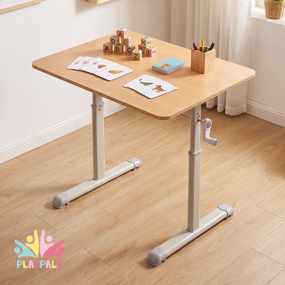 PlayPals Kids Desk Height Hand Adjustment Spacious Desktop 80/100/120x60cm