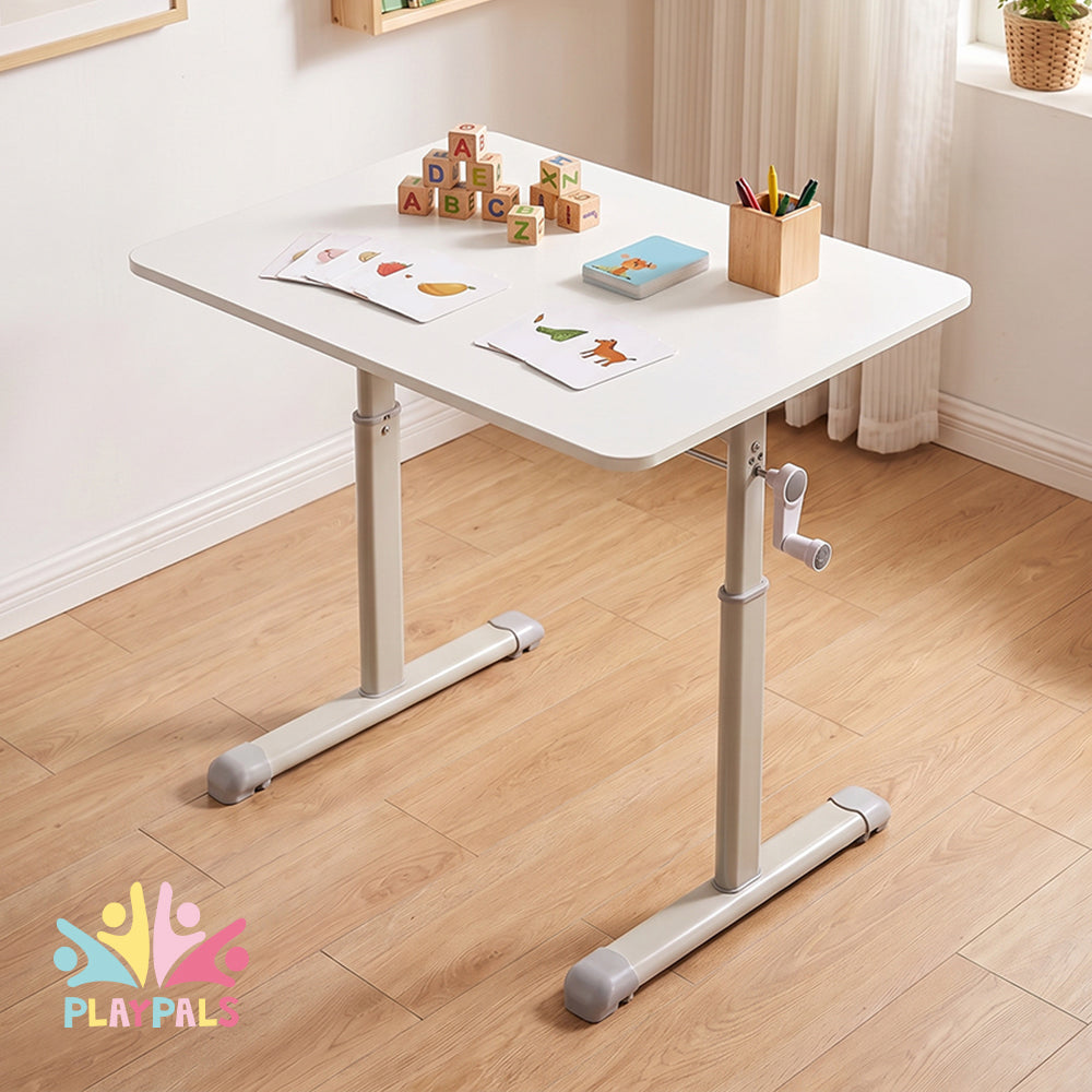 PlayPals Kids Desk Height Hand Adjustment Spacious Desktop 80/100/120x60cm