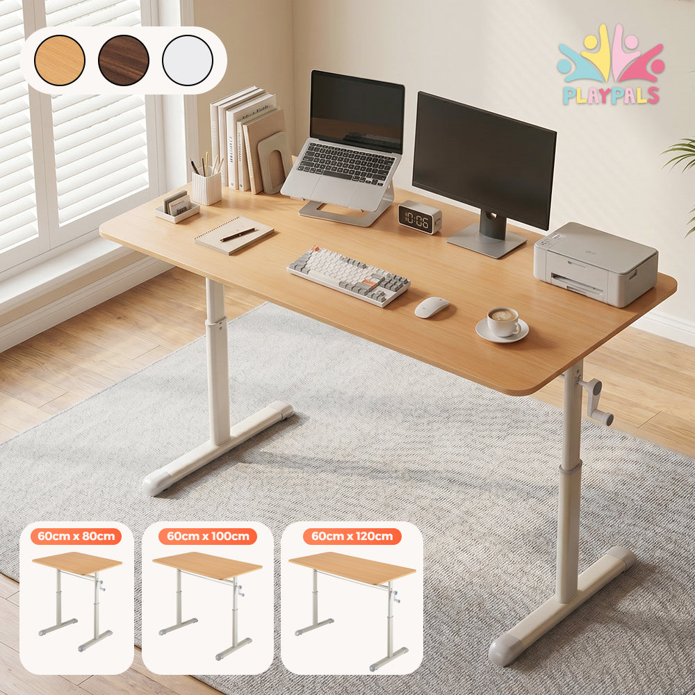 PlayPals Kids Desk Height Hand Adjustment Spacious Desktop 80/100/120x60cm