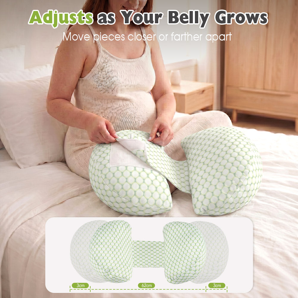 Playpals 3-Piece Adjustable Pregnancy Pillow H L V Shaped Full Body Pillow