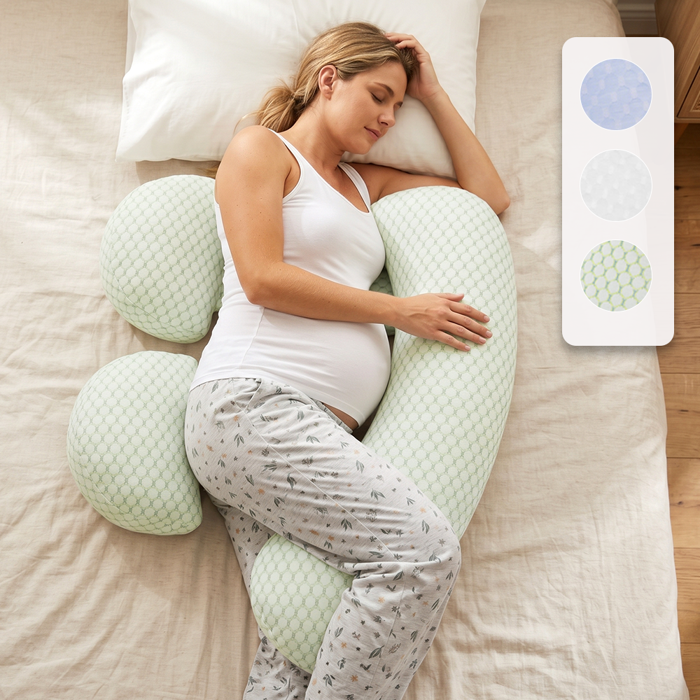 Playpals 3-Piece Adjustable Pregnancy Pillow H L V Shaped Full Body Pillow