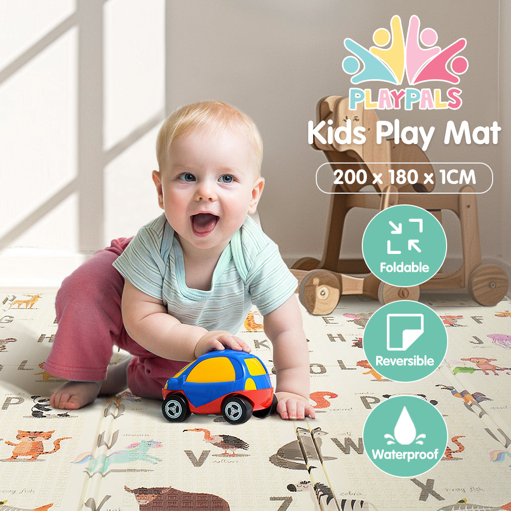 Playpals Kids Play Mat Baby Crawling Double Folding XPE Foam Pad Non-slip Carpet - Sunyee