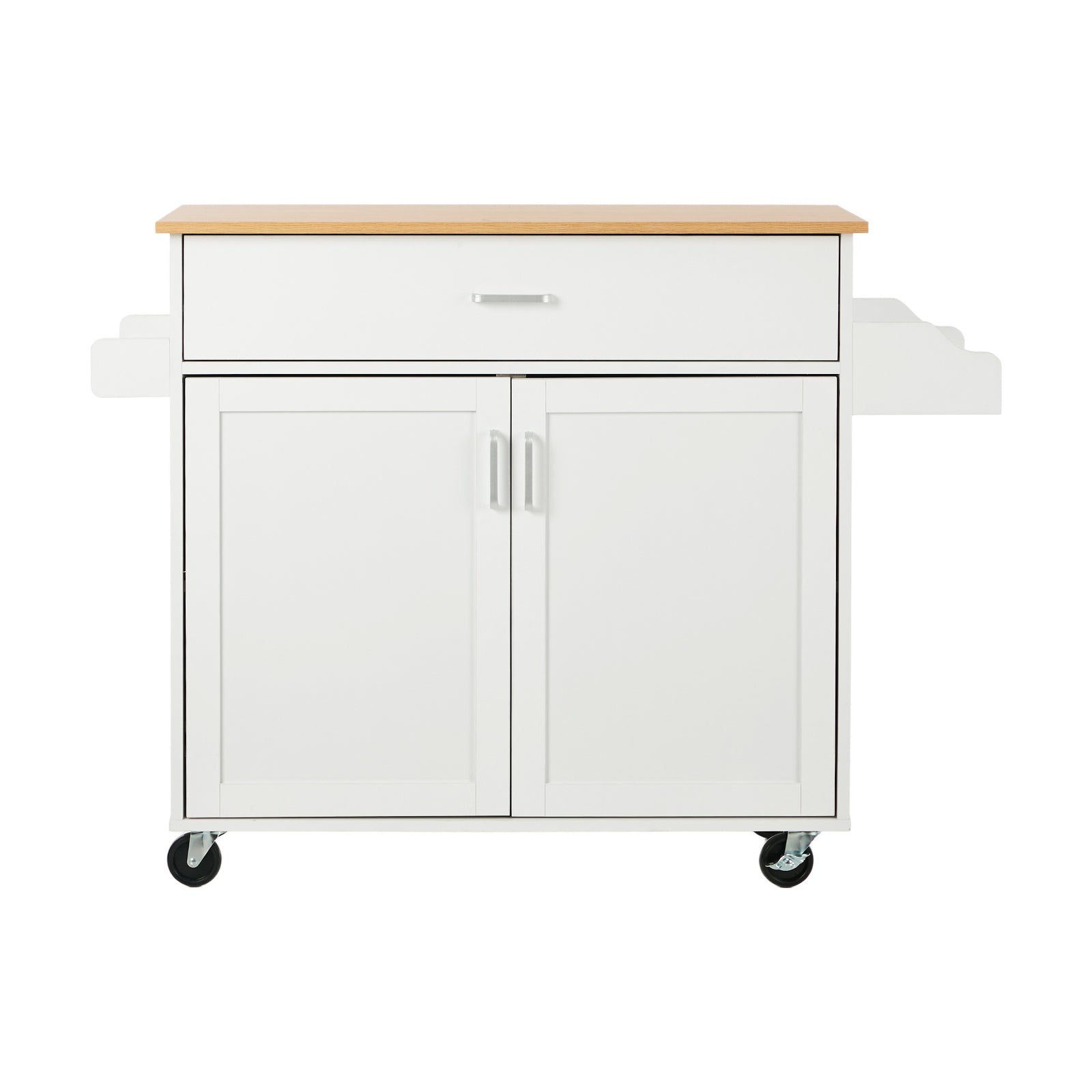 Oikiture Kitchen Island Trolley Rolling Storage Cart with Drawer & Towel Rack - Sunyee