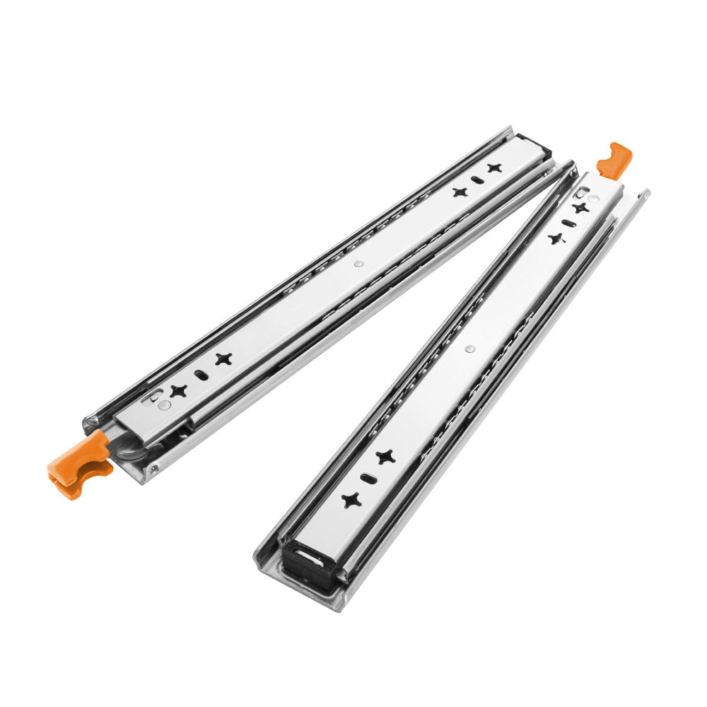 San Hima 2x 125kg Locking Drawer Slides / Runners 356mm to 1016mm Trailer Draw - Sunyee