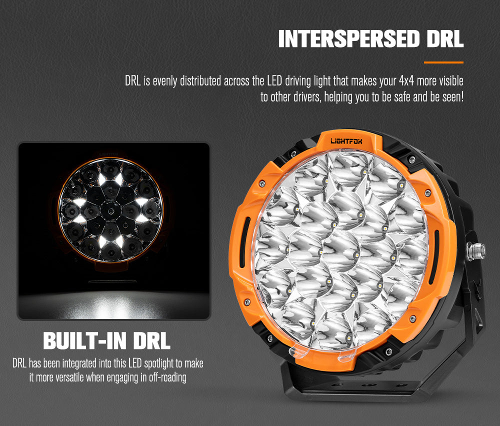 Lightfox Starrix 7inch LED Driving Light 1Lux@1,287M IP68 15,366 lumen - Sunyee