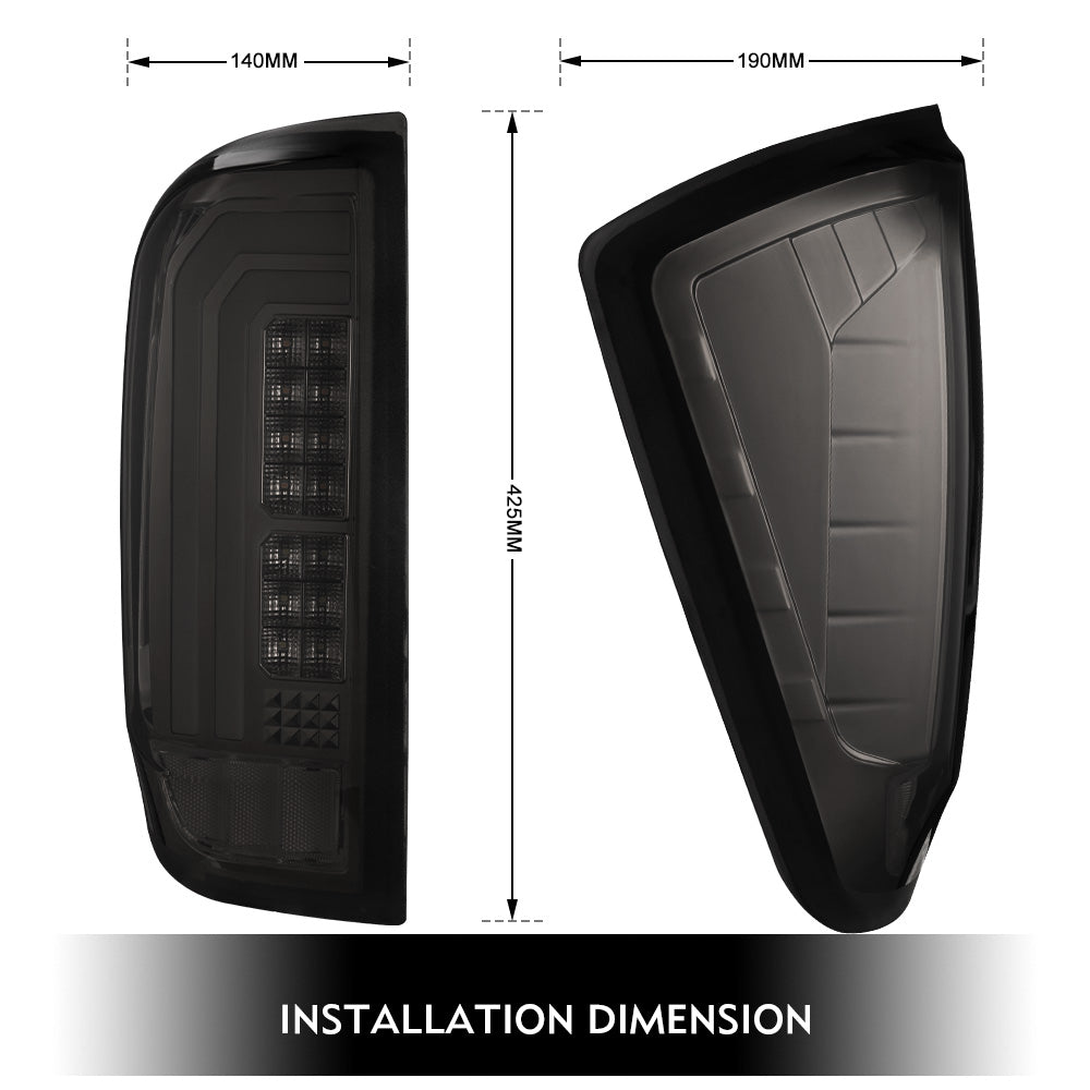 LED Tail Rear Lights Lamp Smoked For Nissan Navara NP300 D23 2015-2019 - Sunyee
