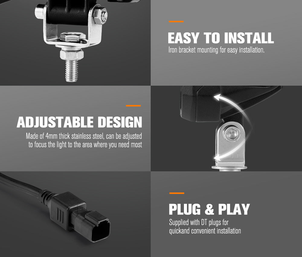 Lightfox 4inch LED Light Bar 1 Lux @ 195m IP68 3,740 Lumens - Sunyee