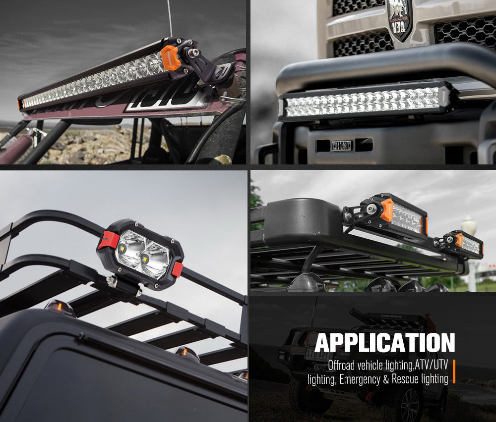 Lightfox 4inch LED Light Bar 1 Lux @ 195m IP68 3,740 Lumens - Sunyee