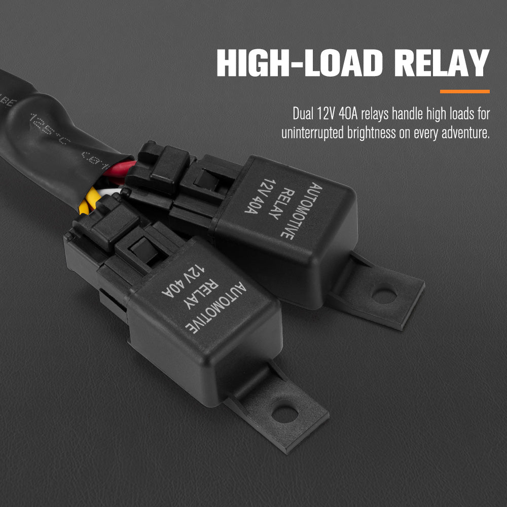 Lightfox 40A High Beam Wiring Harness With DT 3-Pin Connectors For LED Pod Light