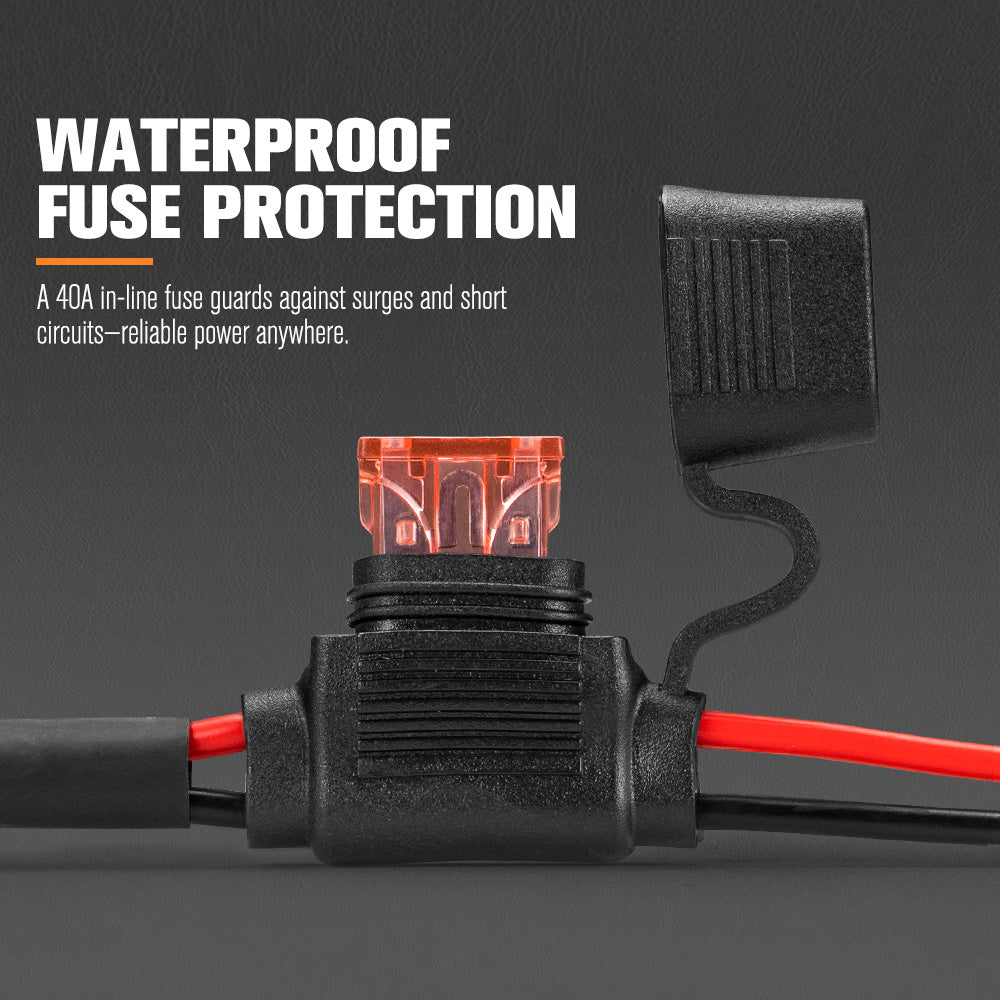 Lightfox 40A High Beam Wiring Harness With DT 3-Pin Connectors For LED Pod Light