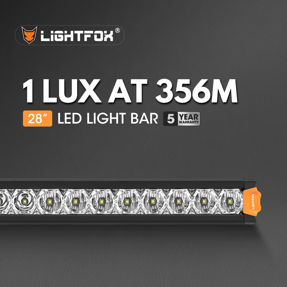 Lightfox 8" 14" 20" 28" 40" Osram LED Light Bar Single Row Flood Beam Offroad - Sunyee