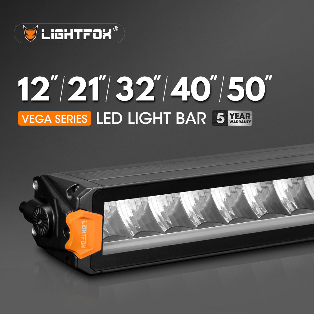 Lightfox Vertex Series 12" 21" 32" 40" 50" LED Light Bar Combo Beam With DRL 4x4