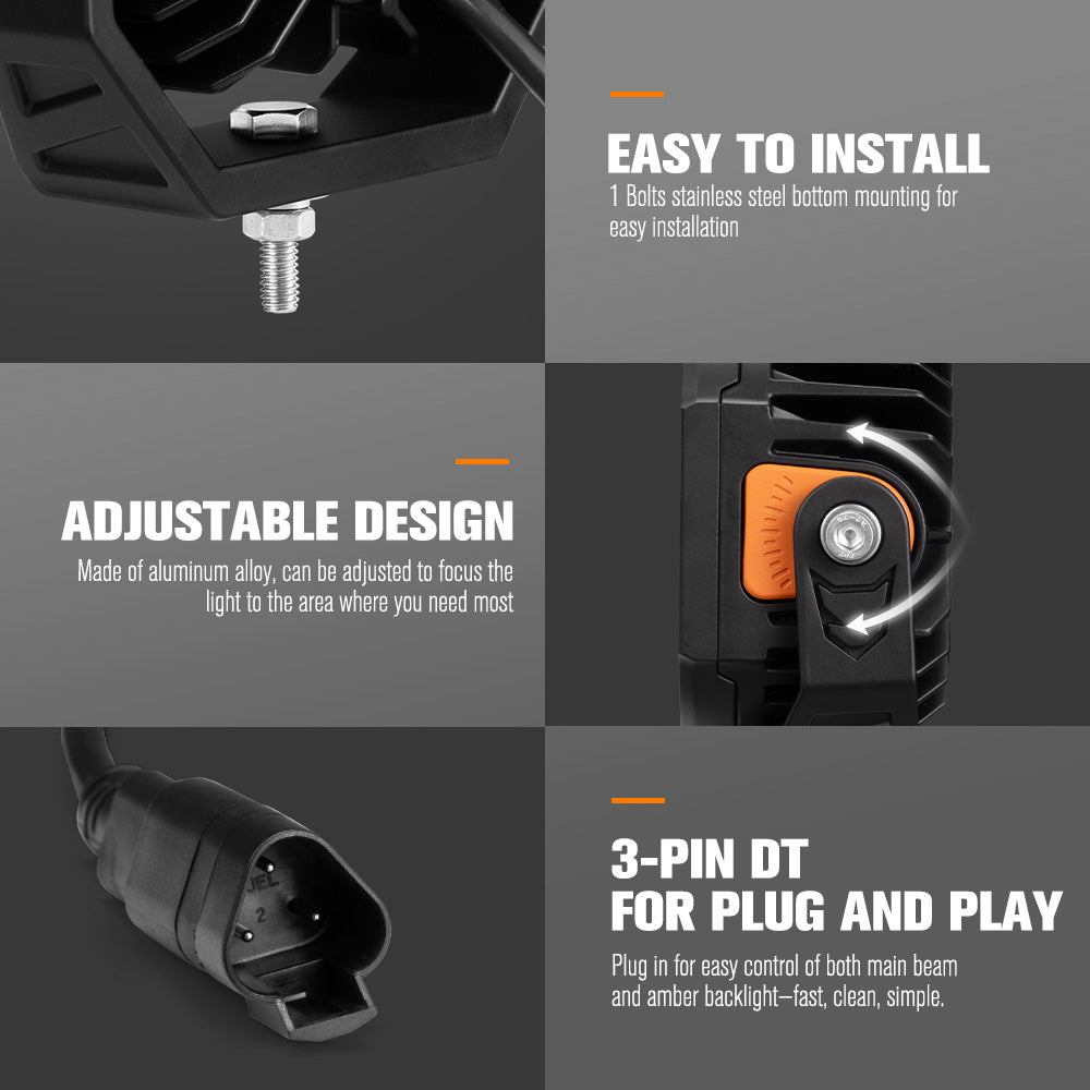 Lightfox Cygnus 5inch LED Work Light 1Lux@651m IP68 14,106LM - Sunyee