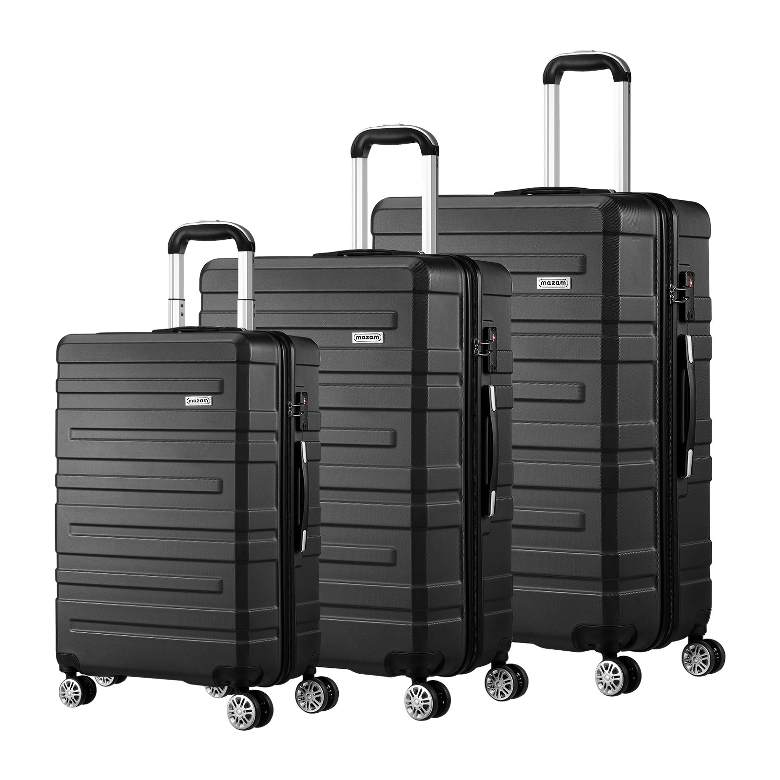 Mazam 1/3PCS Luggage Suitcase Trolley Set Travel TSA Lock Storage Hard Case - Sunyee