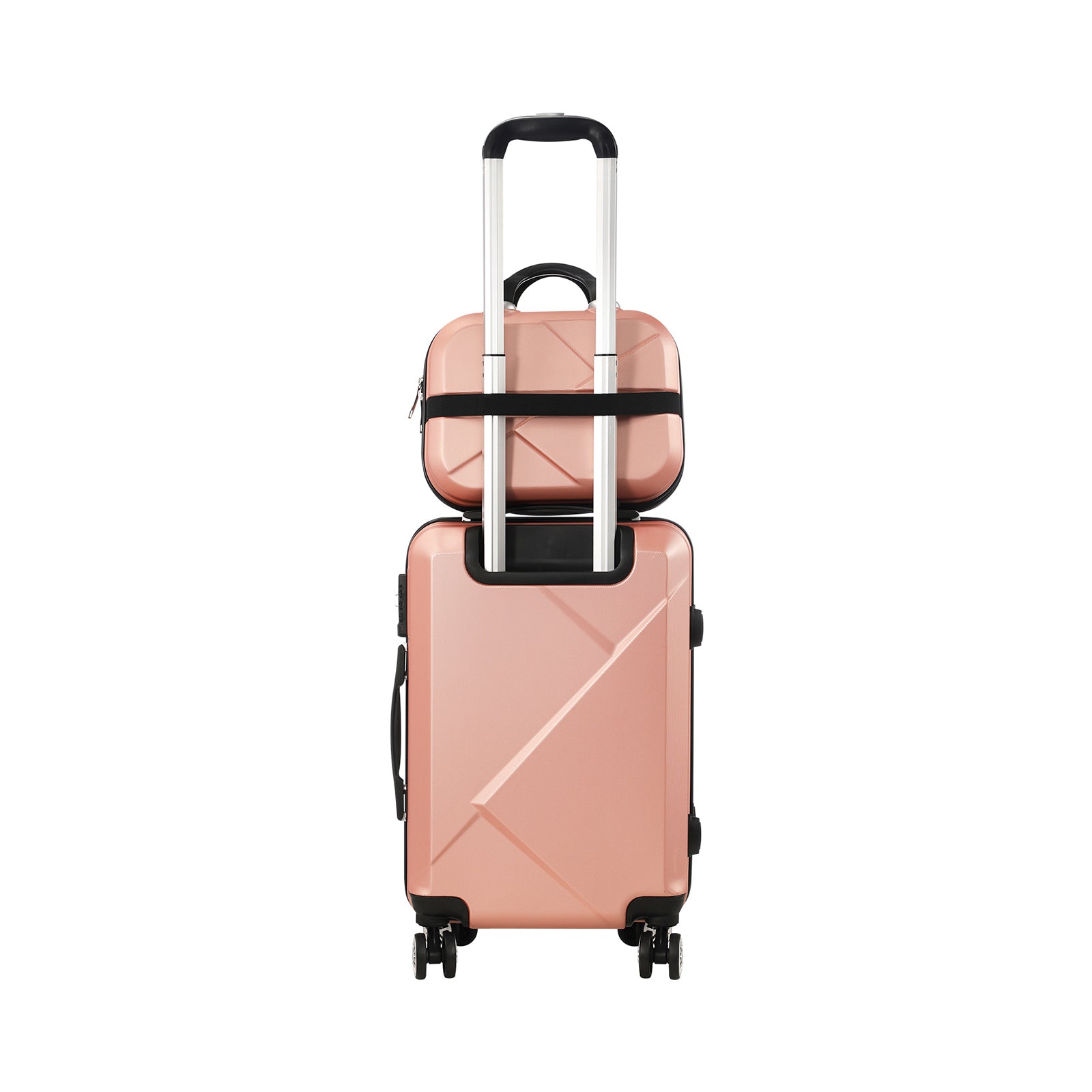 Mazam 2PCS Luggage Suitcase Trolley Set Travel TSA Lock Storage Hard Case Pink - Sunyee