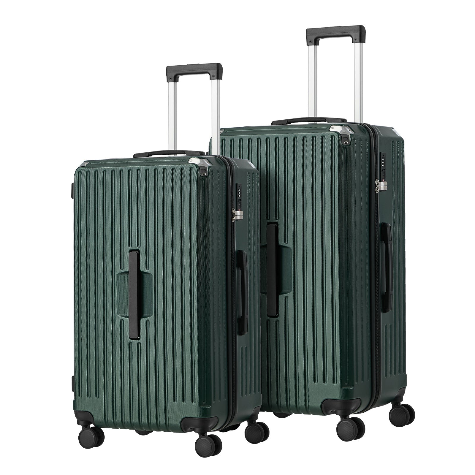 Mazam 2PCS Luggage Suitcase Trolley Set Travel TSA Lock Hard Shell Case Green - Sunyee
