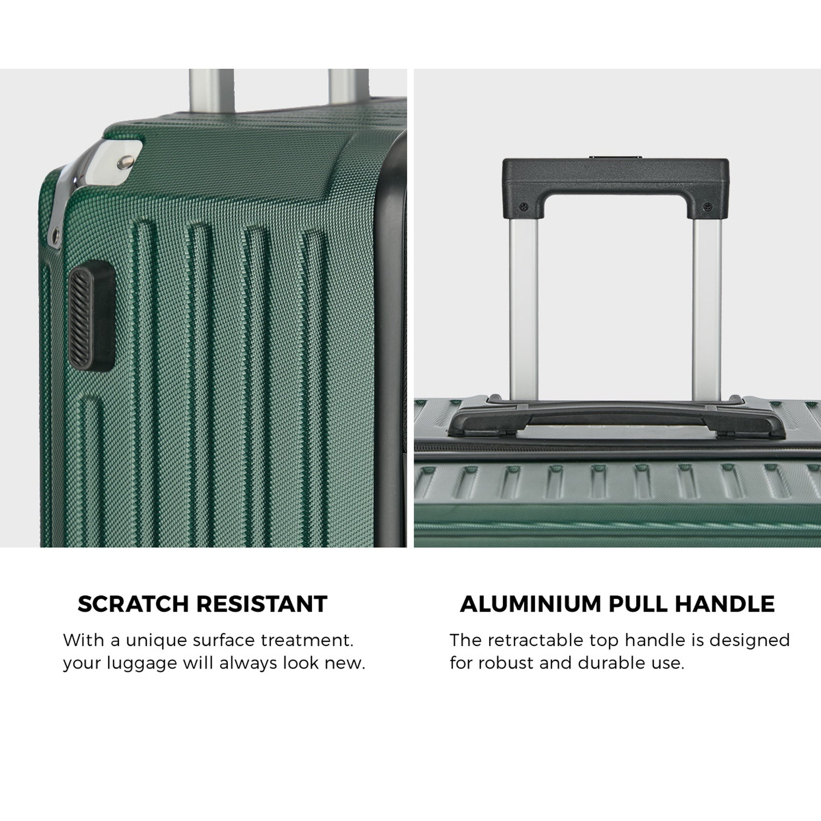 Mazam 32" Luggage Suitcase Travel TSA Lock Hard Shell Case with Cup Holder Green - Sunyee