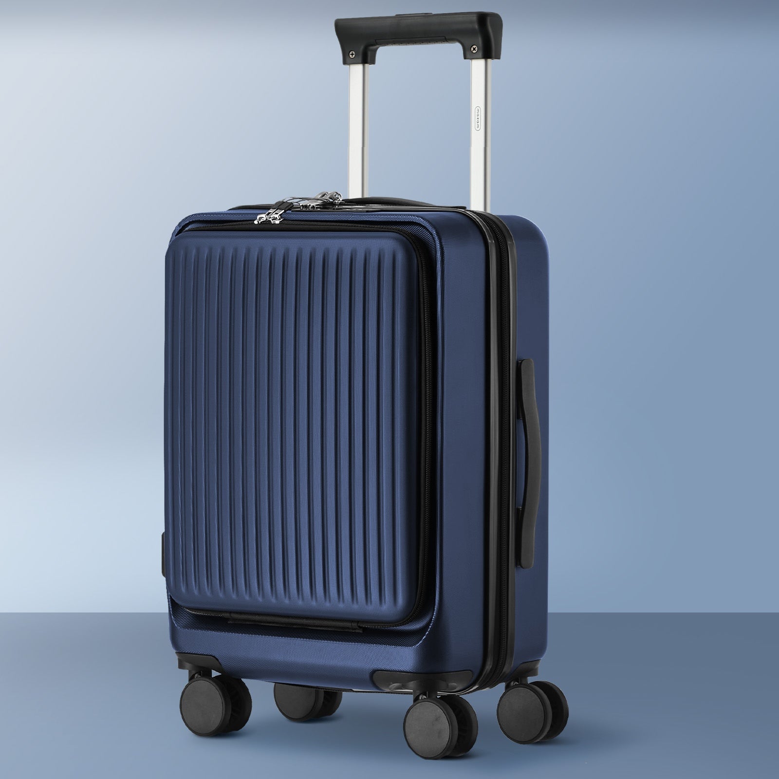 Mazam 20" Luggage Suitcase Front Opening Travel Carry On TSA Lock Hard Case Navy - Sunyee
